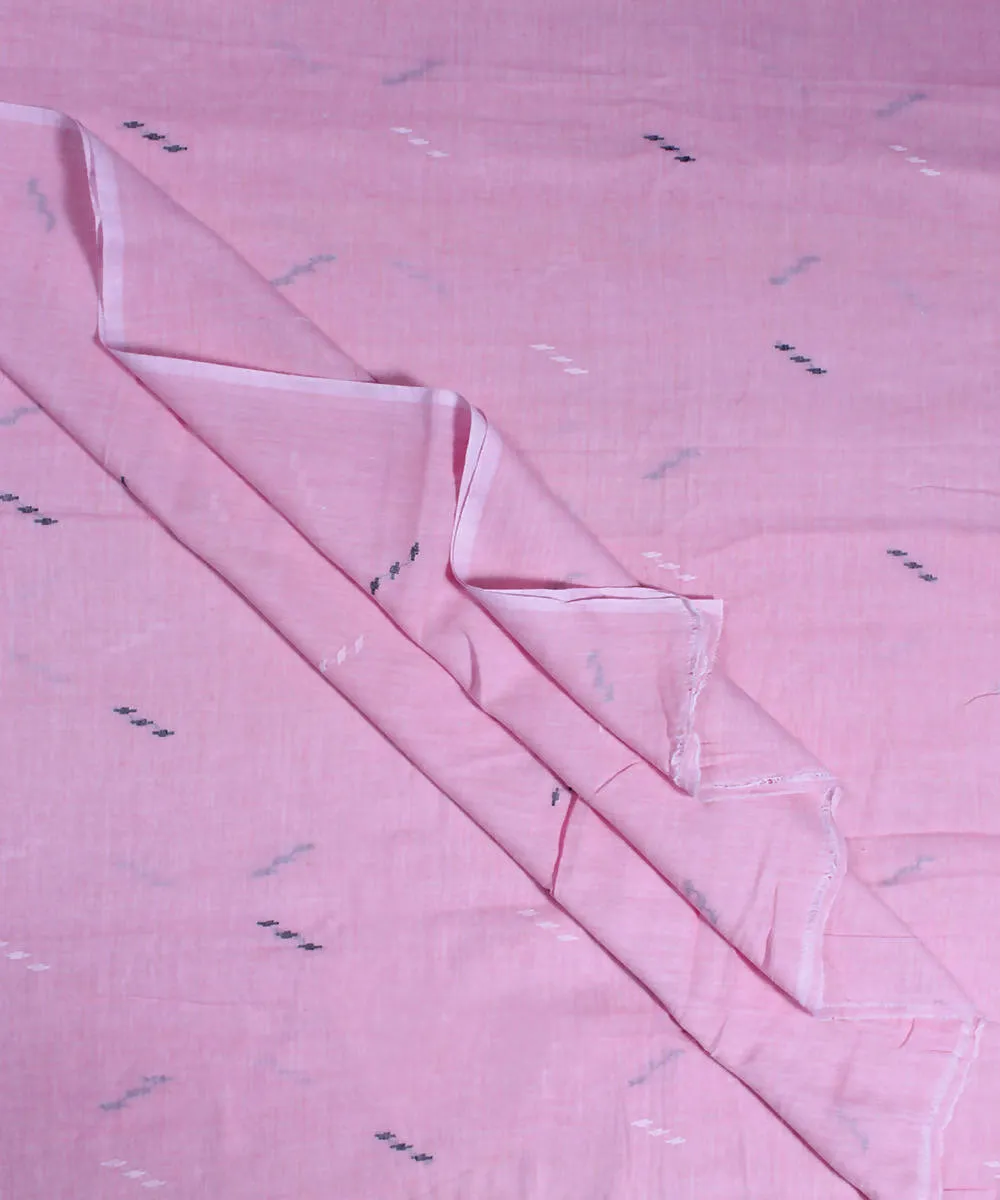 0.84m Pink muslin jamdani handloom fabric