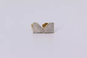 10k Yellow Gold Diamond Earrings .210Ctw