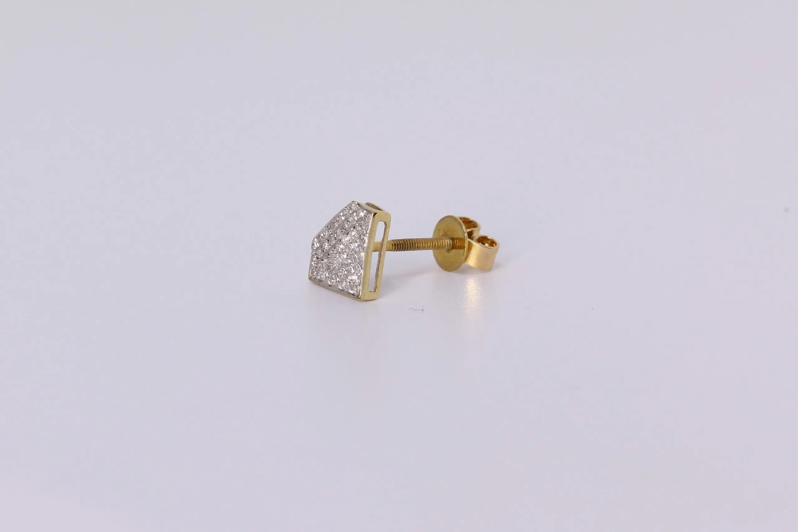 10k Yellow Gold Diamond Earrings .210Ctw