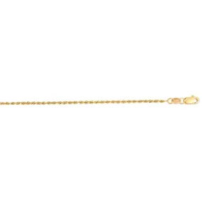 14K Gold 1.4mm Diamond Cut Royal Rope Chain