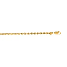 14K Gold 3mm Rope Chain