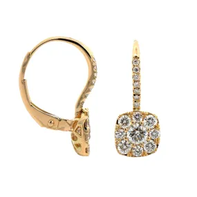 14K Yellow Gold Diamond Drop Earrings