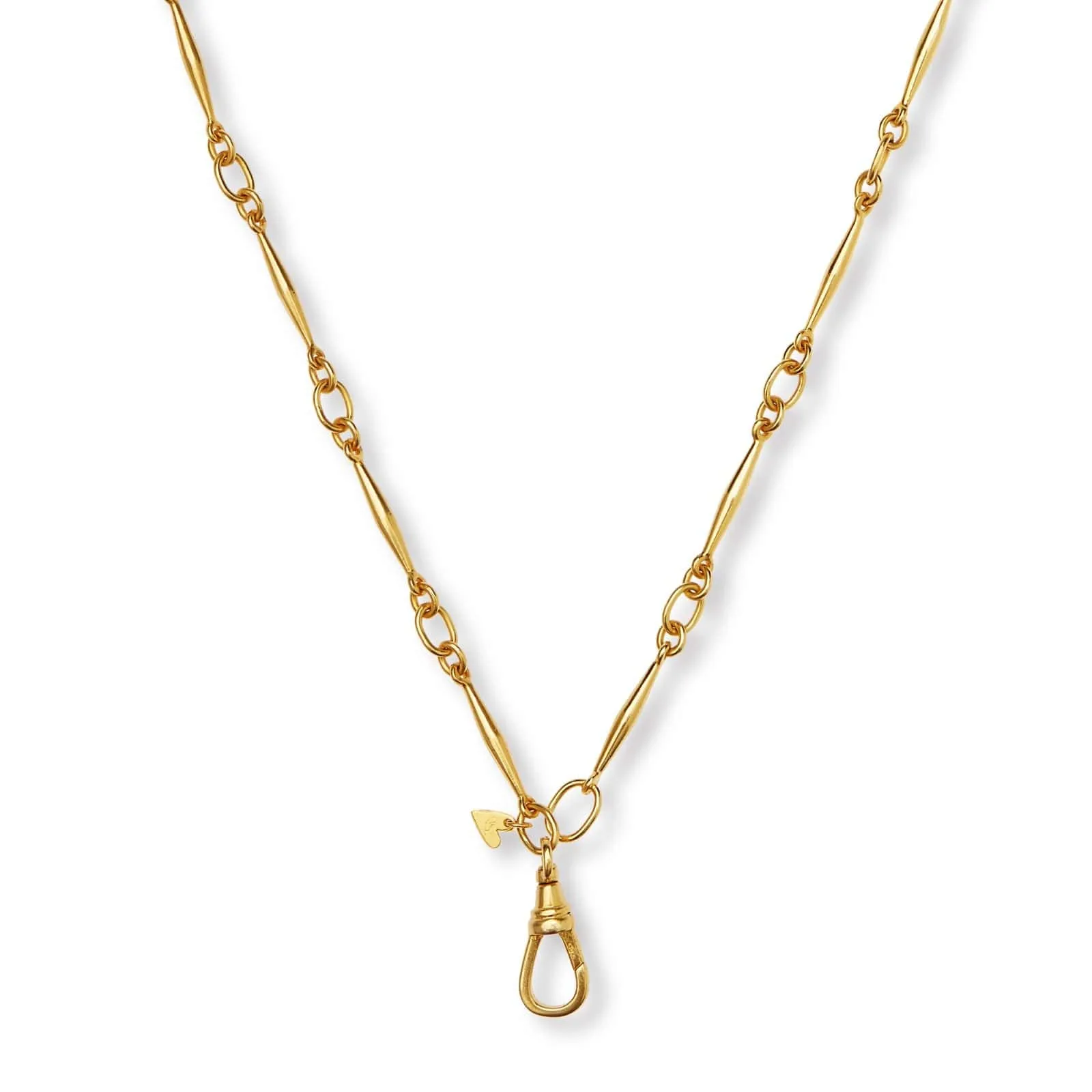 18K Yellow Gold Long Stick Link Chain