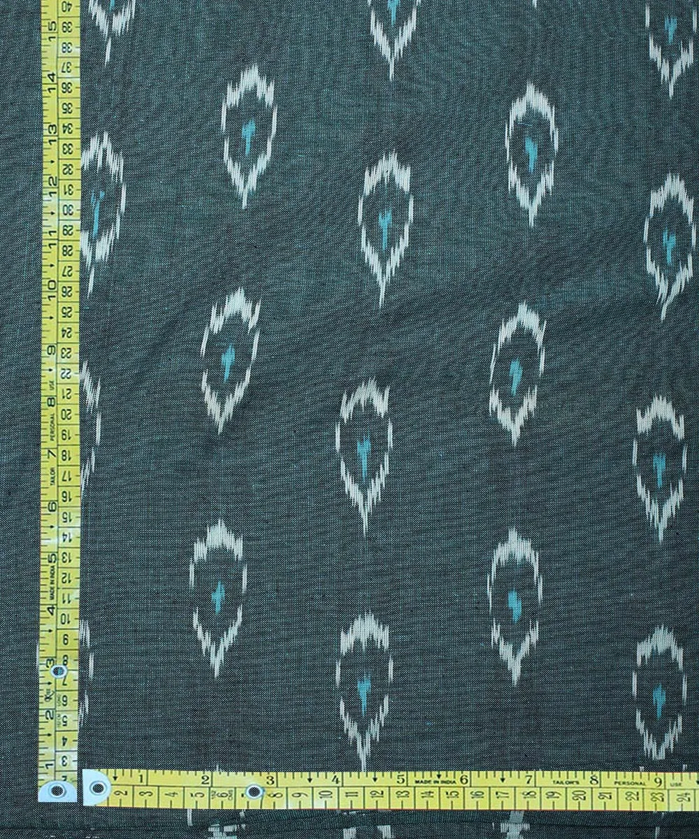 2.5 m Blue handloom pochampally cotton ikat fabric