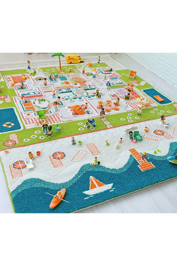 3D Play Rug - Beach Houses (Large)