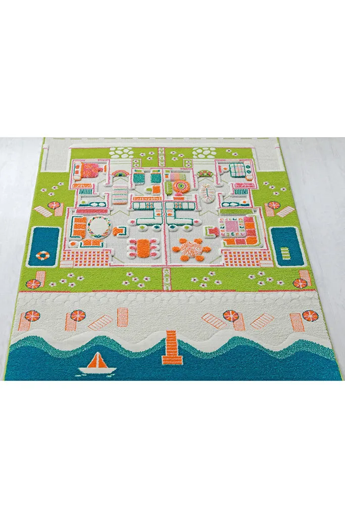 3D Play Rug - Beach Houses (Large)