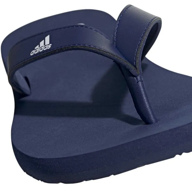 Adidas Mens Dark Blue/White Eezay Flip Flop Casual Thongs