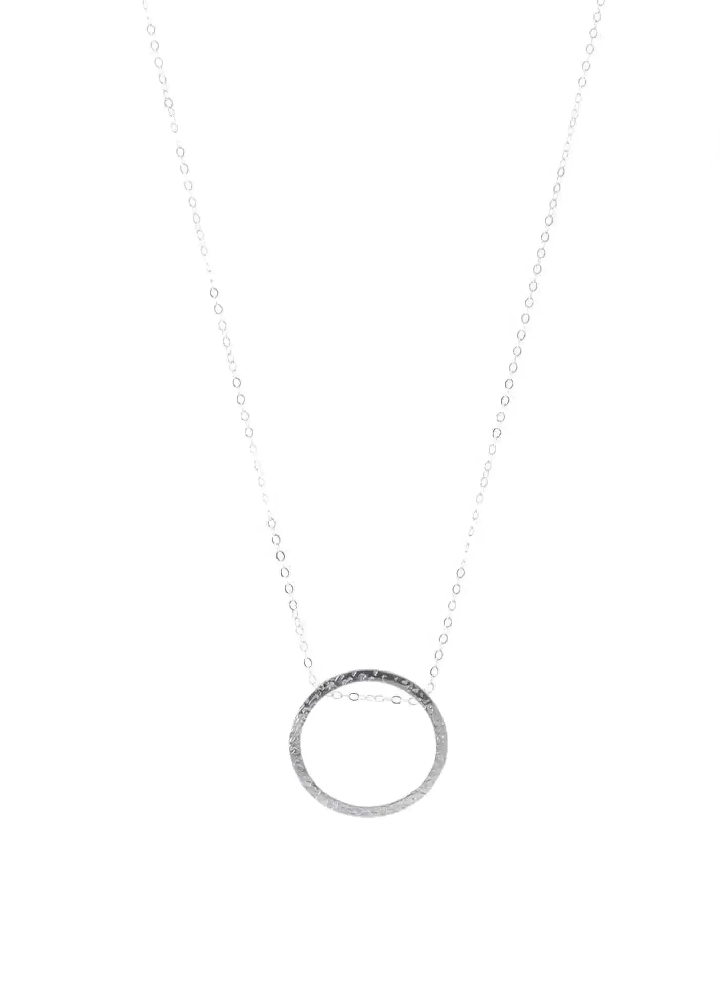 Aligned Circle Sterling Silver Necklace