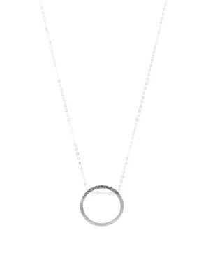 Aligned Circle Sterling Silver Necklace