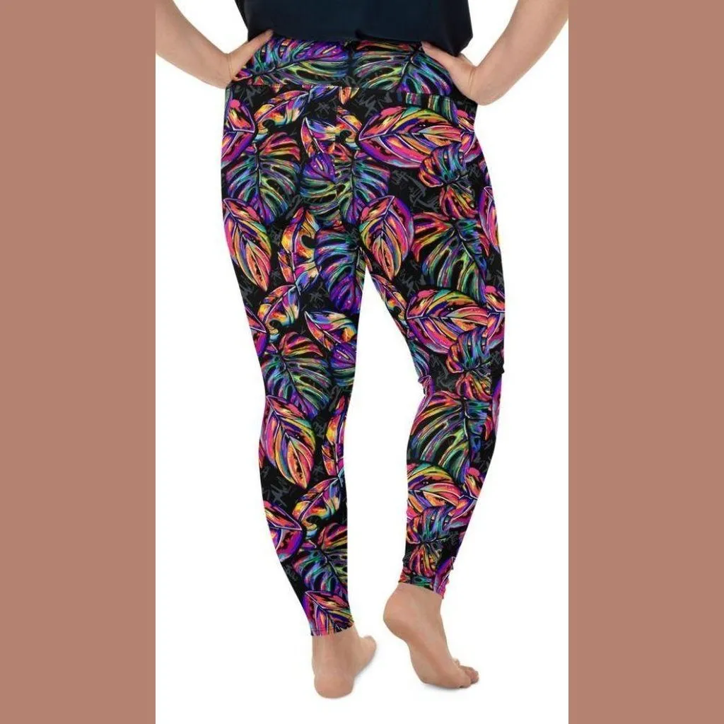 Artsy Tropical Plus Size Leggings