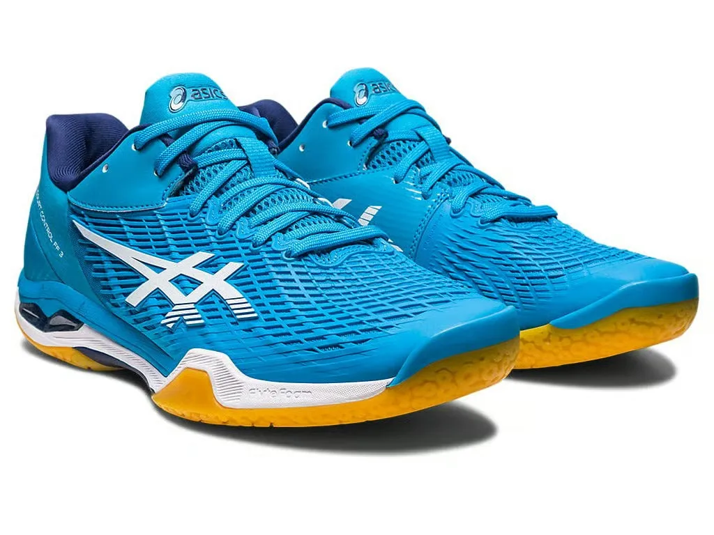 Asics Court Control FF 3 Badminton Shoe - Island Blue/White