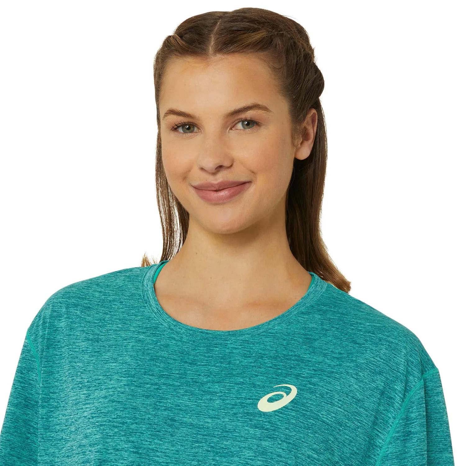 Asics T-Shirt Nagino Loose Tee Dames Groen