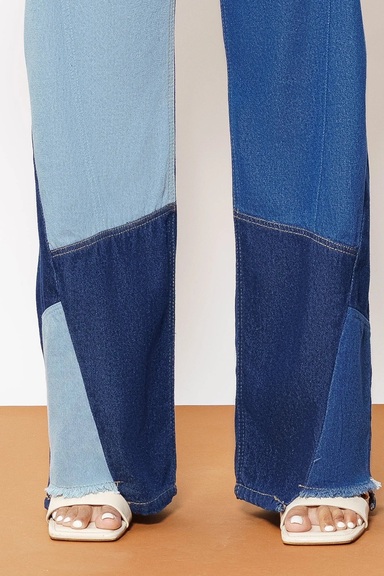 Asymmetrical Straight Jeans