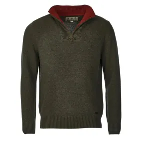 Barbour Nelson Essential Half Zip Knit Seaweed