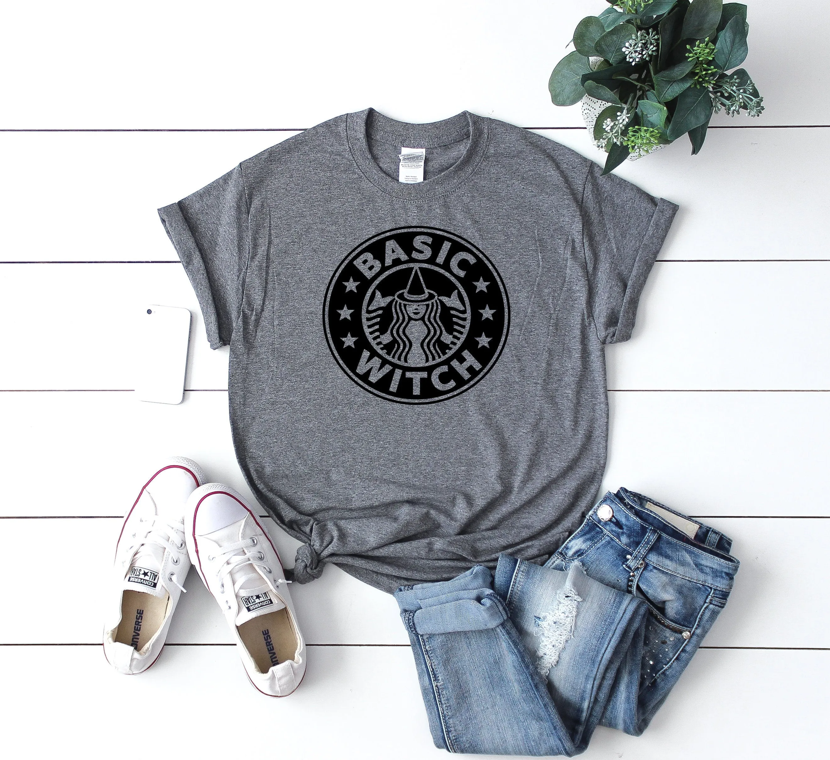 Basic witch shirt - Womens Fall Tee - Womens Fall Shirt - Fall Shirt Women - cute fall shirt women - fall tshirt for women - halloween shirt