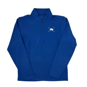 BFLO Slate Blue With Embroidered Shutter Buffalo Quarter Zip