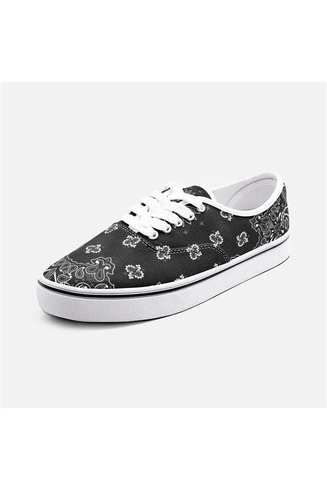 Black Bandana Unisex Canvas Sneakers