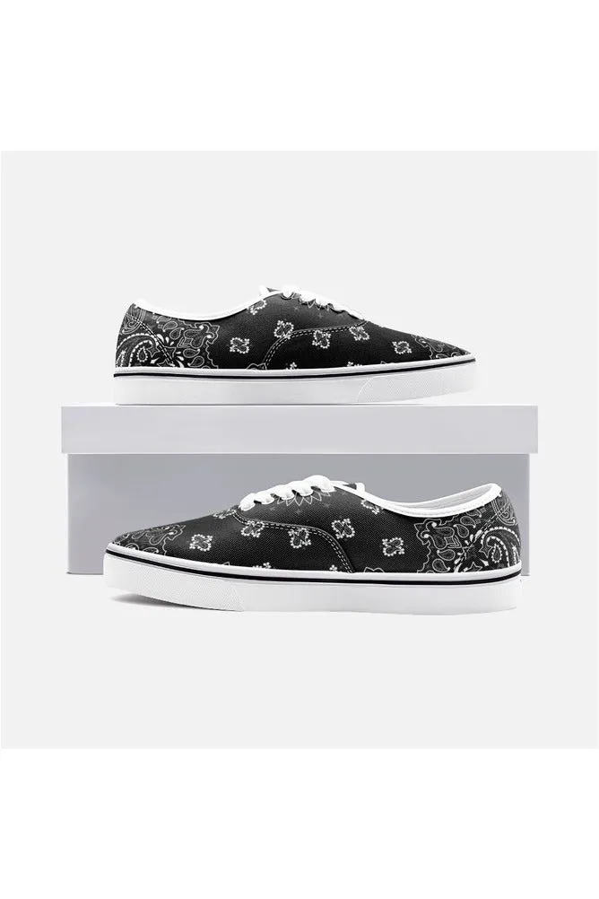 Black Bandana Unisex Canvas Sneakers