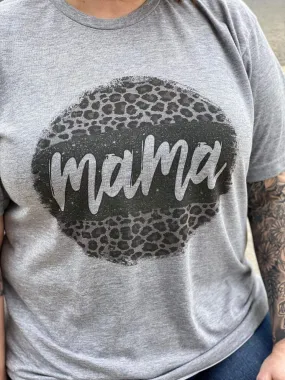 Black Leopard Circle Mama Tee