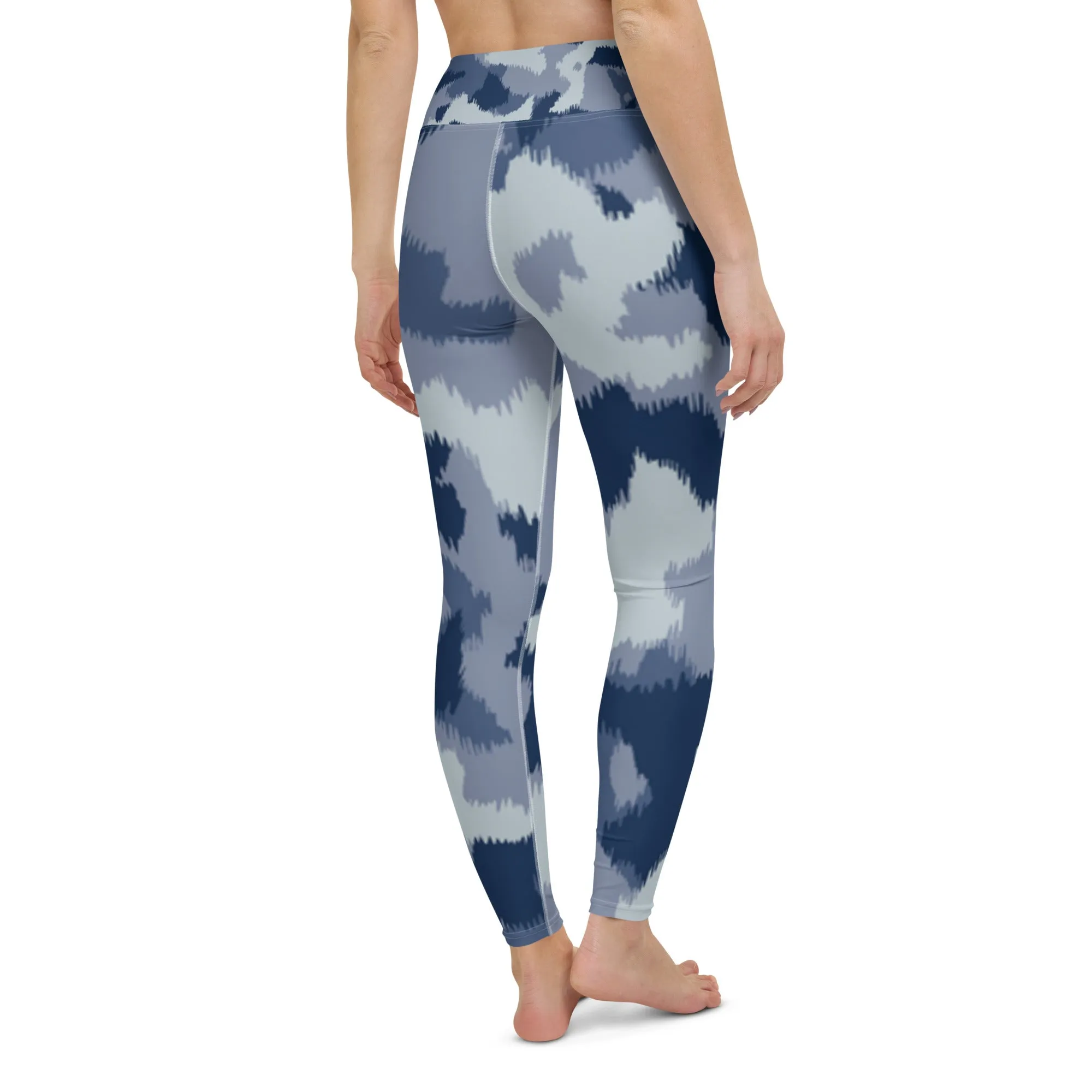 Blue Camouflaged Yoga Leggings