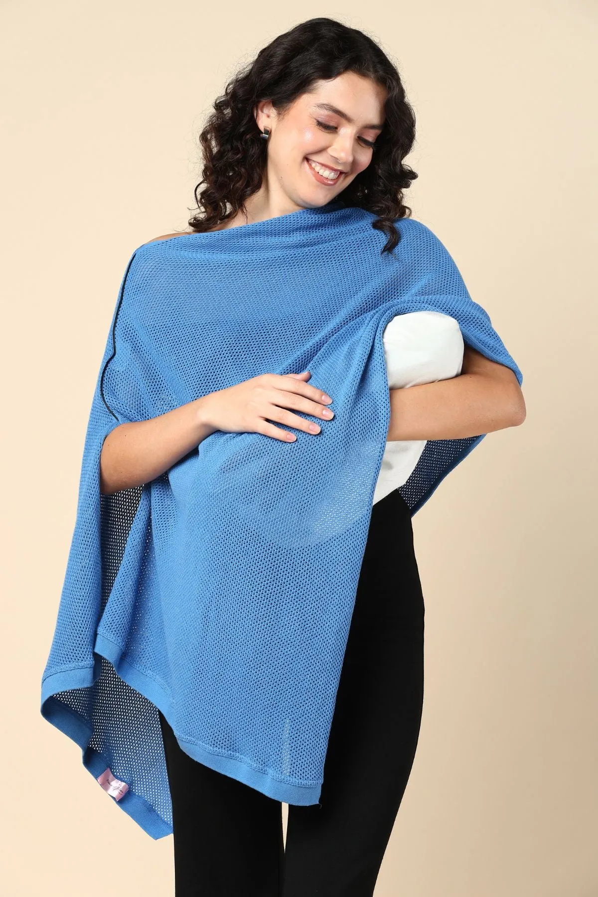 Blue Honeycomb Feeding & Nursing Cover