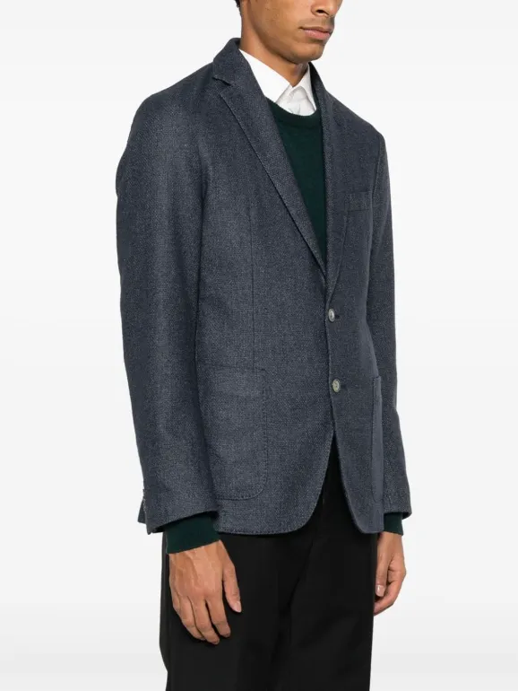 BOSS notched-lapel single-breasted blazer