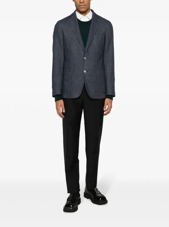 BOSS notched-lapel single-breasted blazer