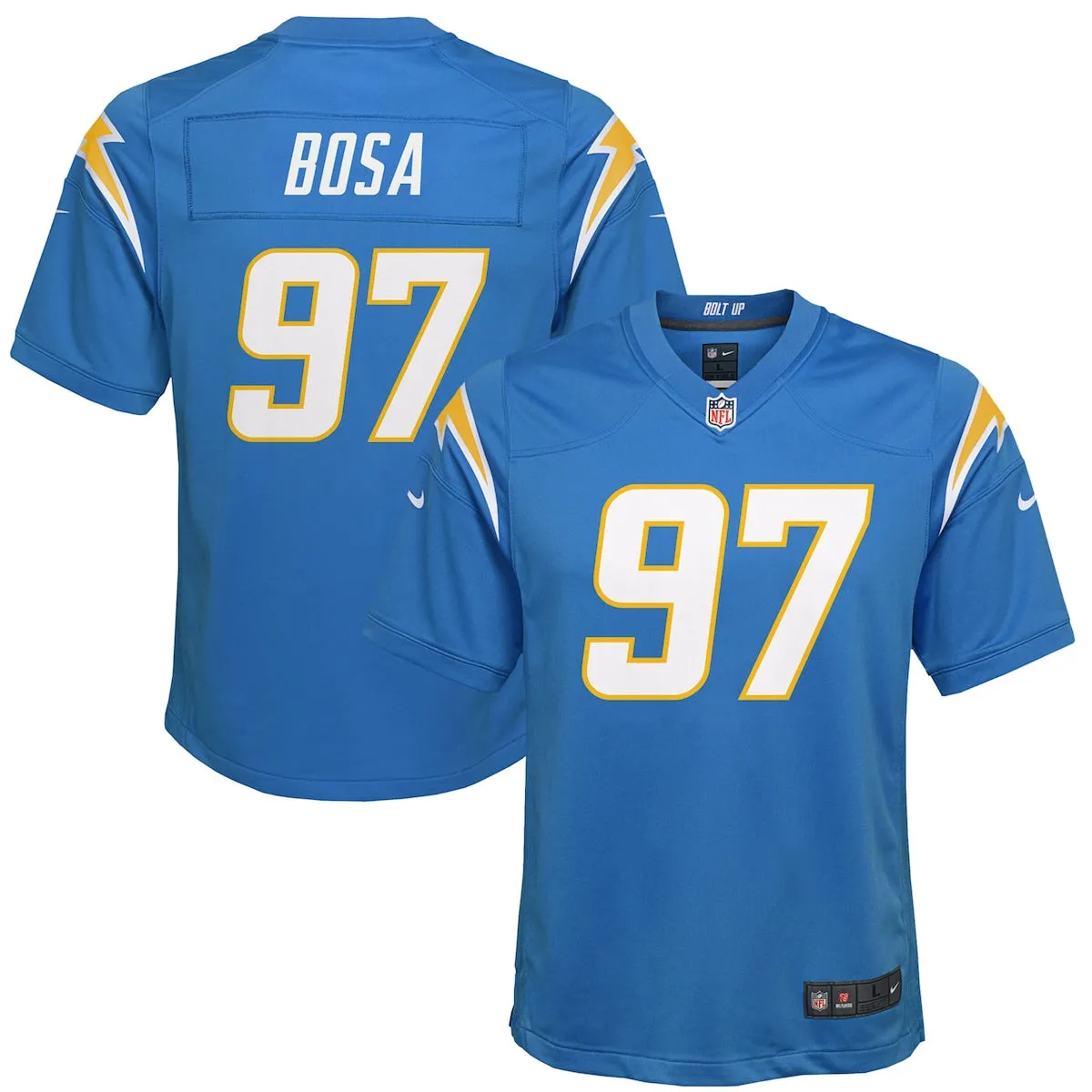 Boys' Grade School Joey Bosa Nike Chargers Game Jersey - Light Blue