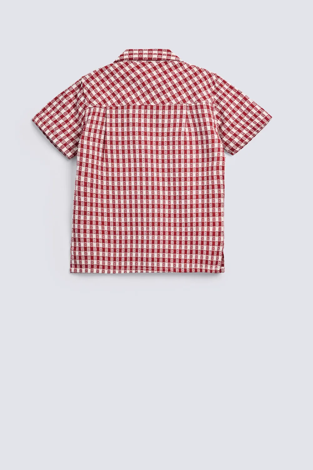 BOYS RESORT COLLAR CHECKERED SHIRT