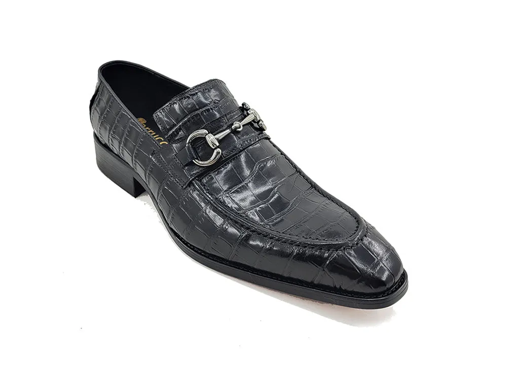 Buckle Loafer w Gator Embossed Leather