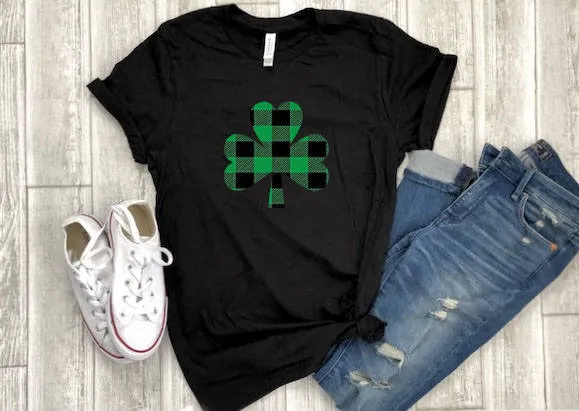 buffalo plaid shirt - st. patricks day shirt - buffalo plaid irish shirt - shamrock shirt - paddys day tee - st. patricks day outfit - irish