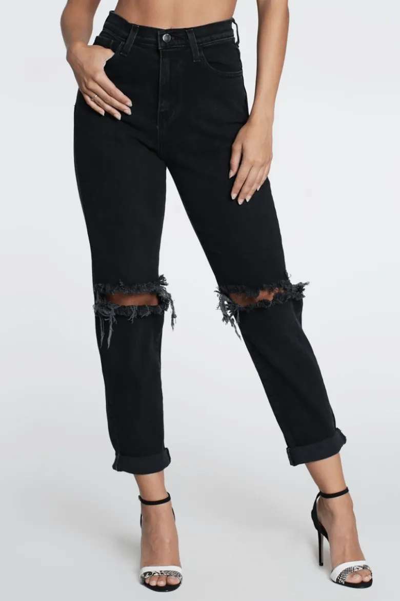 Busted Mom Jeans - Vintage Black