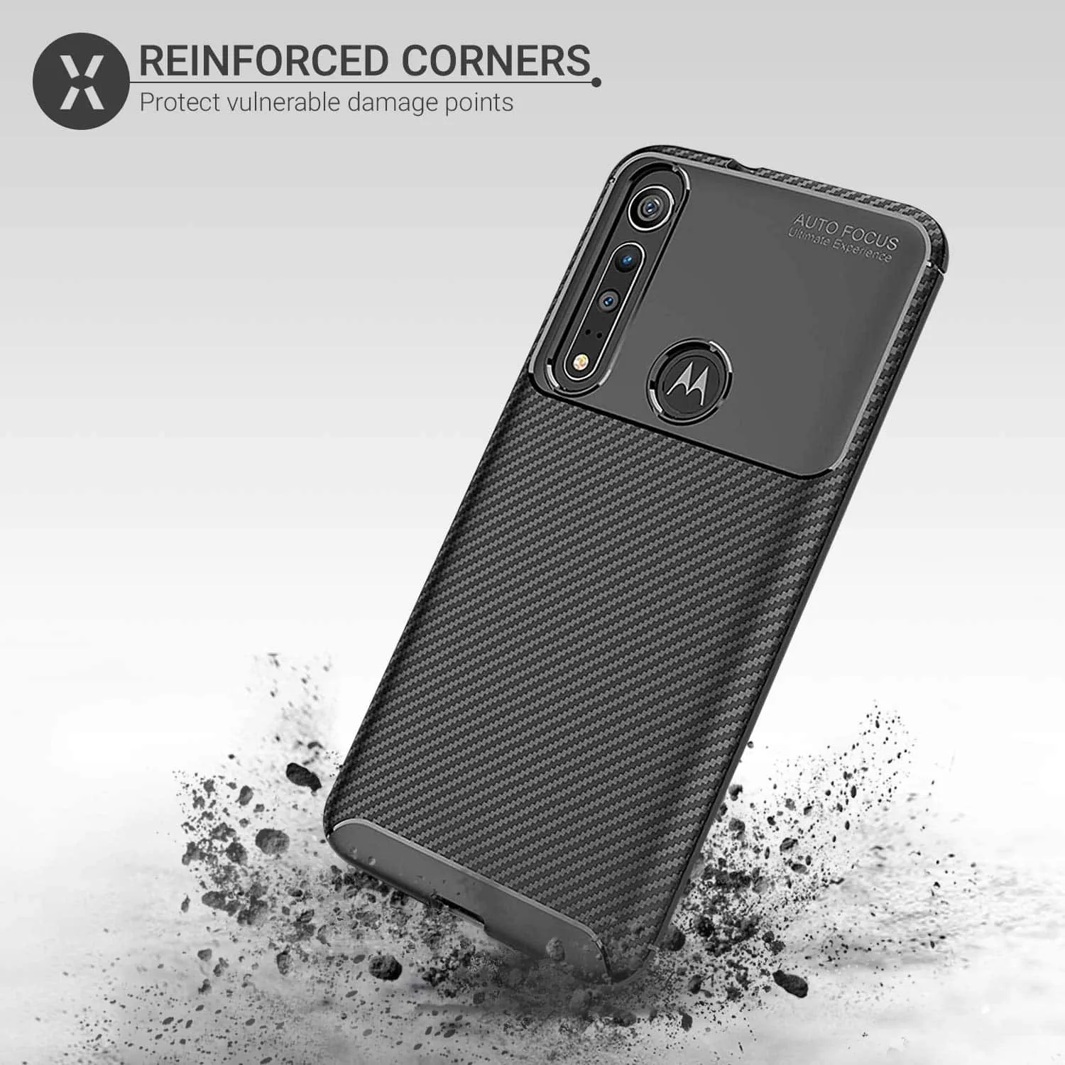 Carbon Fiber TPU Ultra Slim Fibre Case For Moto