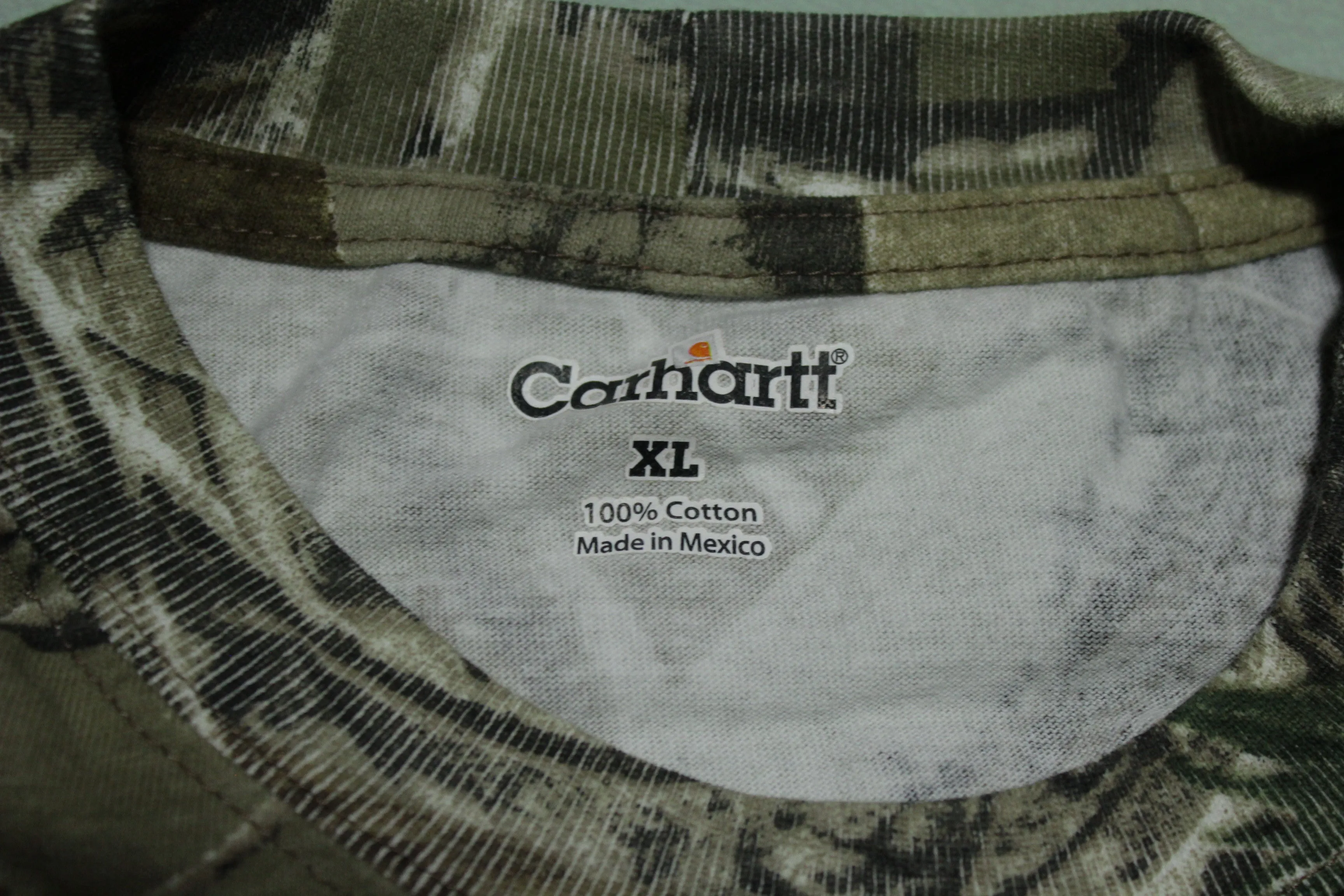 Carhartt K287 CAP Camouflage Realtree Pocket XL Work Hunting Woodsman T-Shirt