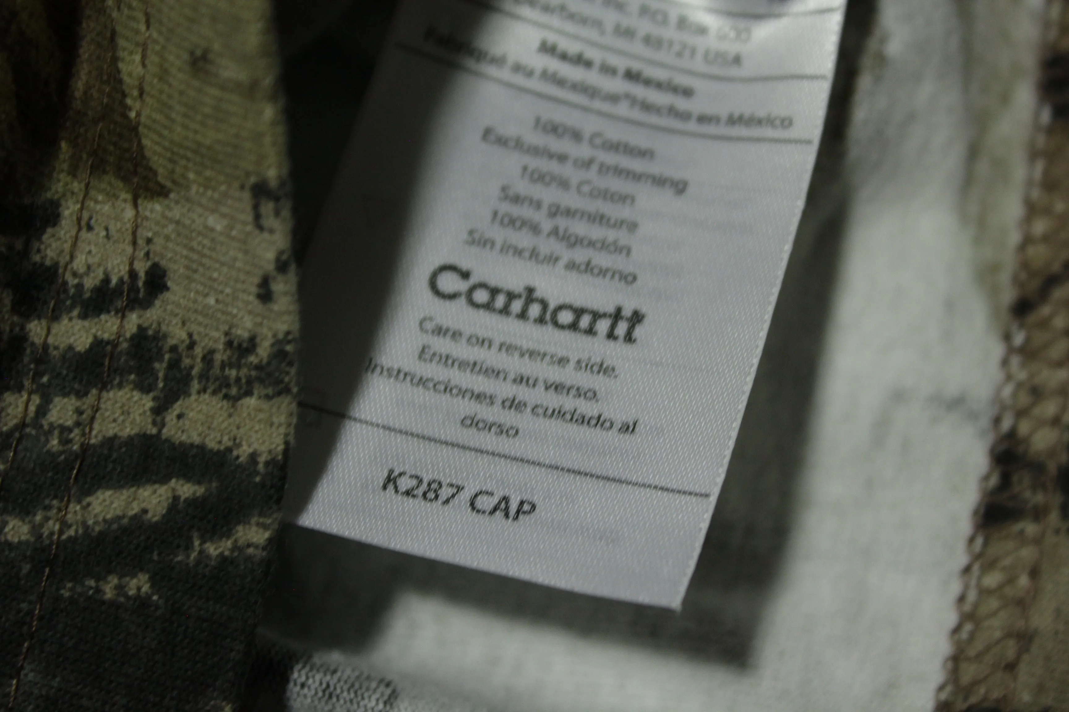 Carhartt K287 CAP Camouflage Realtree Pocket XL Work Hunting Woodsman T-Shirt