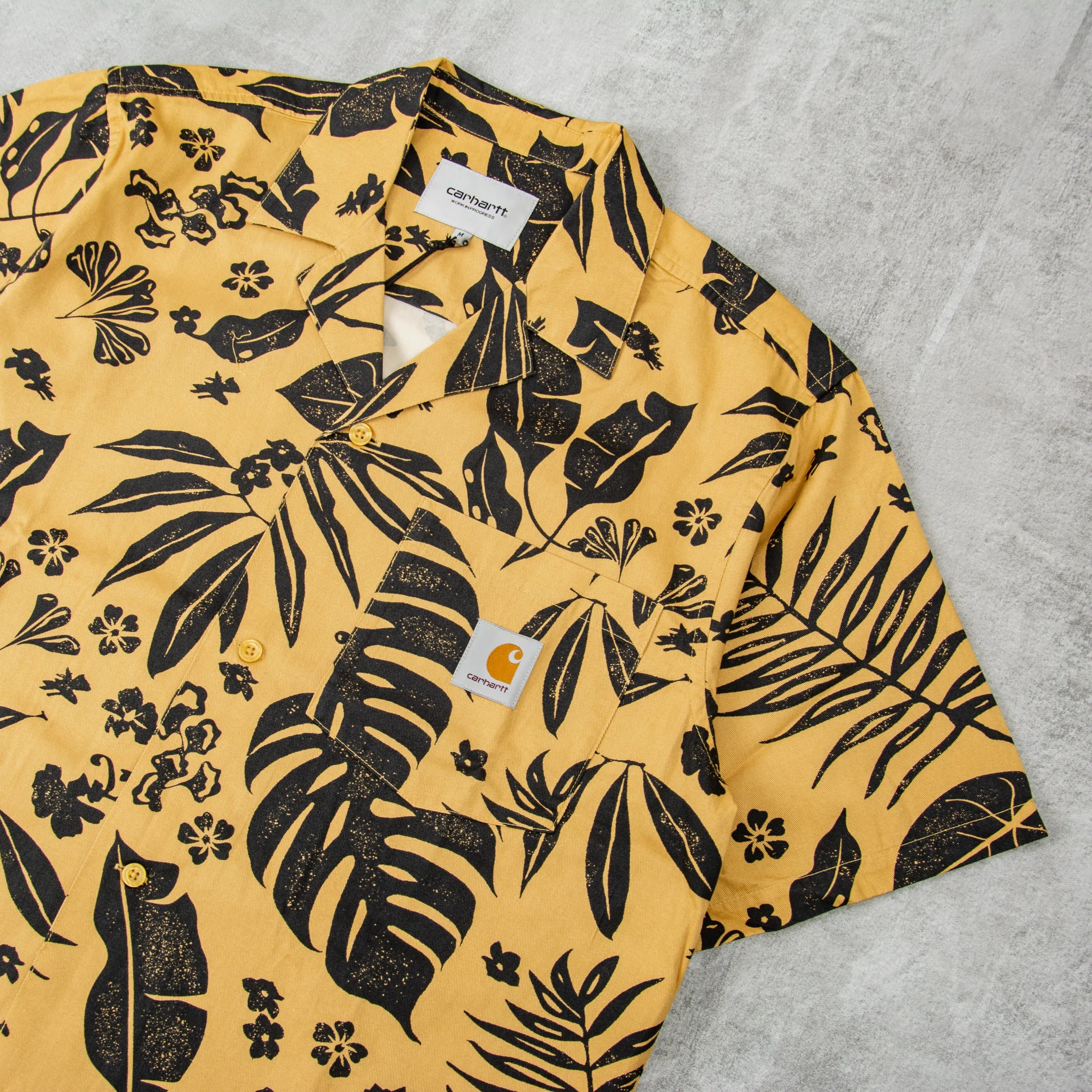 Carhartt WIP Woodblock S/S Shirt - Bourbon