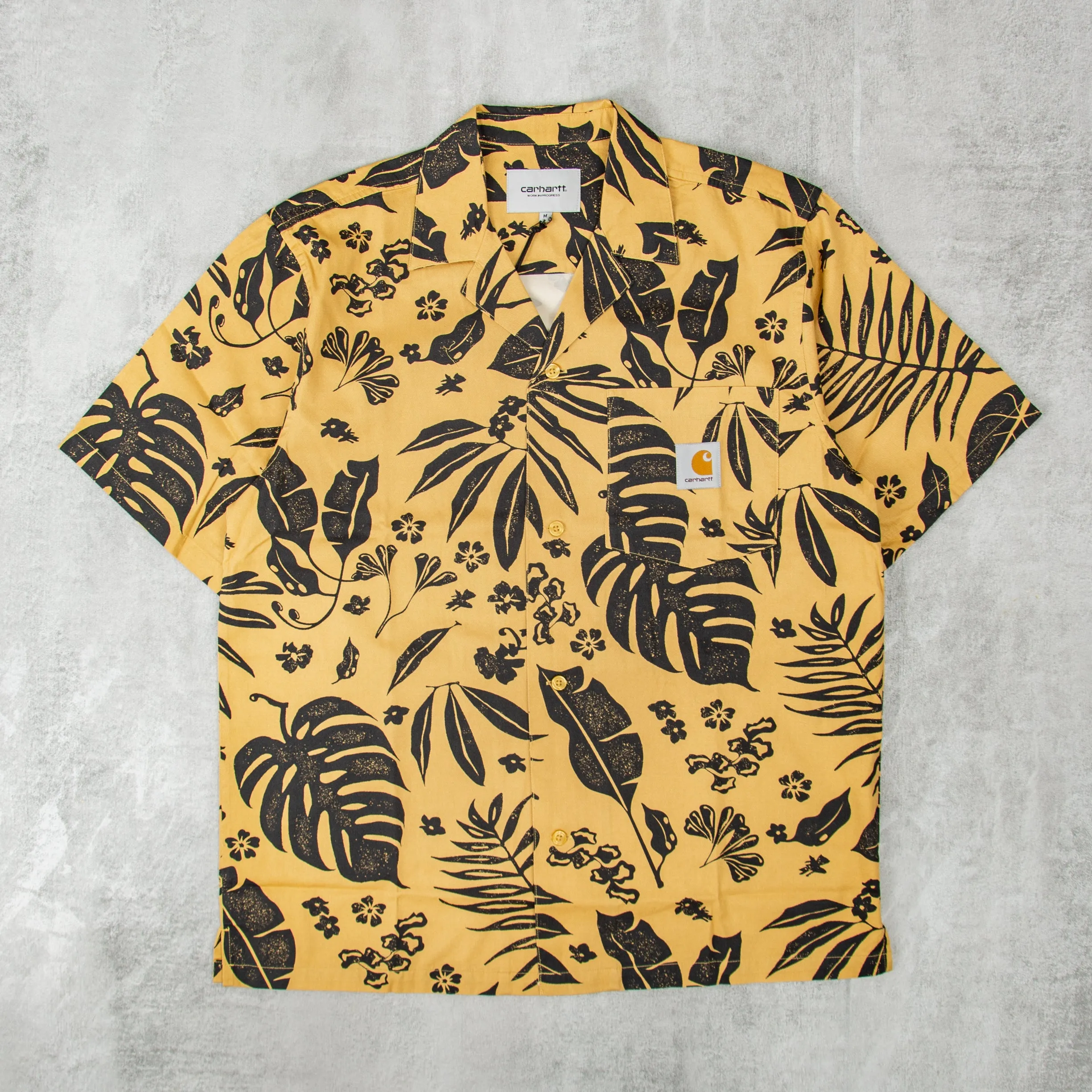 Carhartt WIP Woodblock S/S Shirt - Bourbon