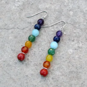 Chakras, Genuine Chakra Gemstone Earrings