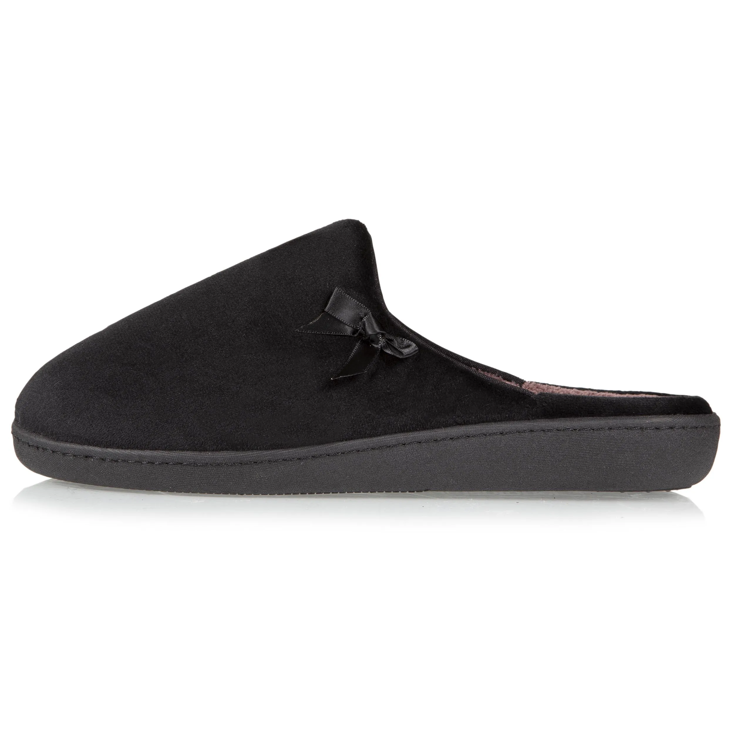 Chaussons mules Femme Noir Pois