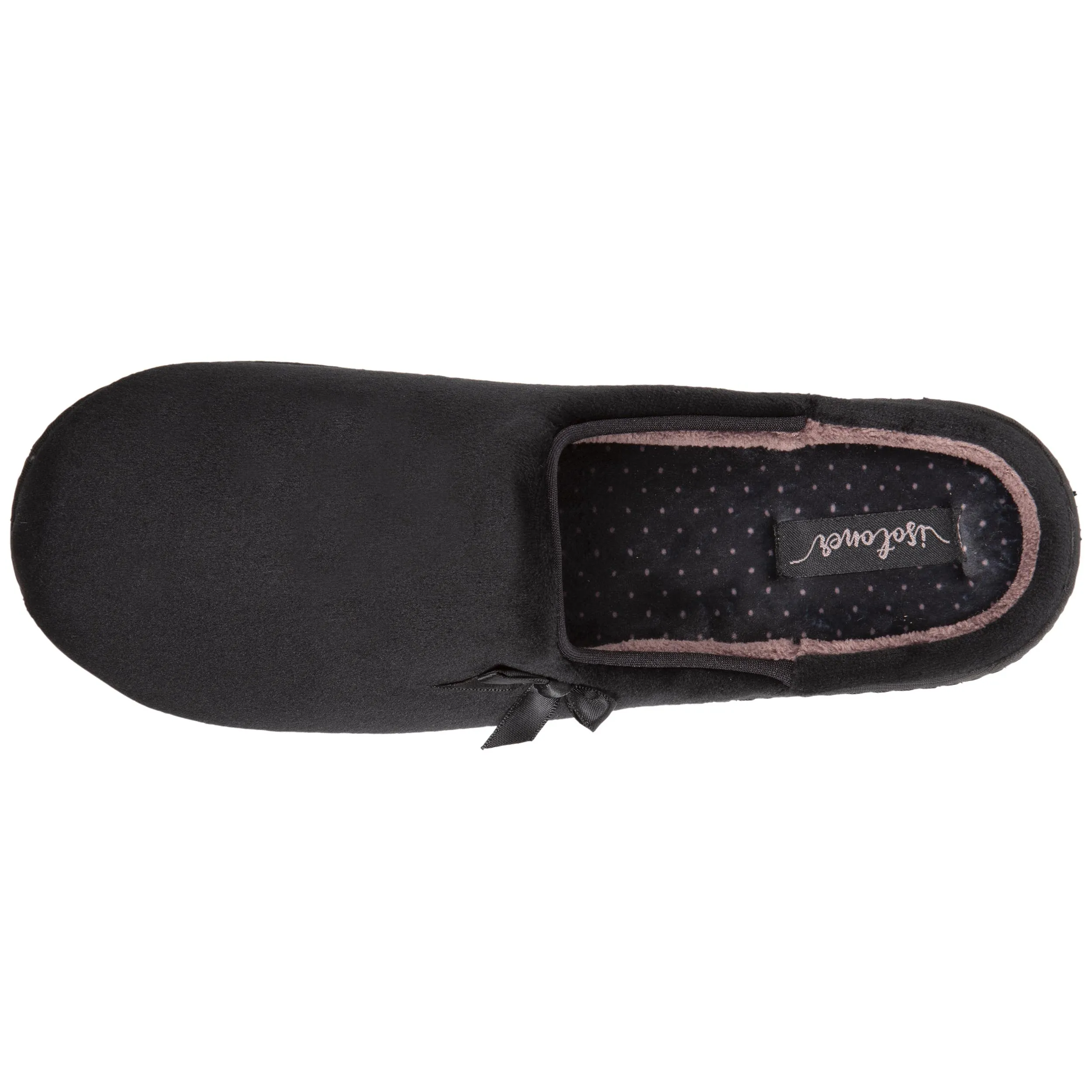 Chaussons mules Femme Noir Pois