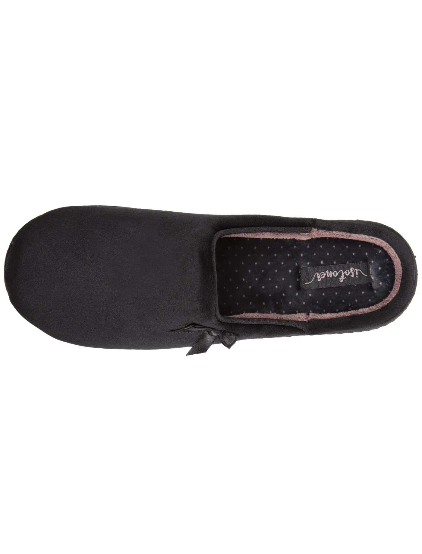 Chaussons mules Femme Noir Pois