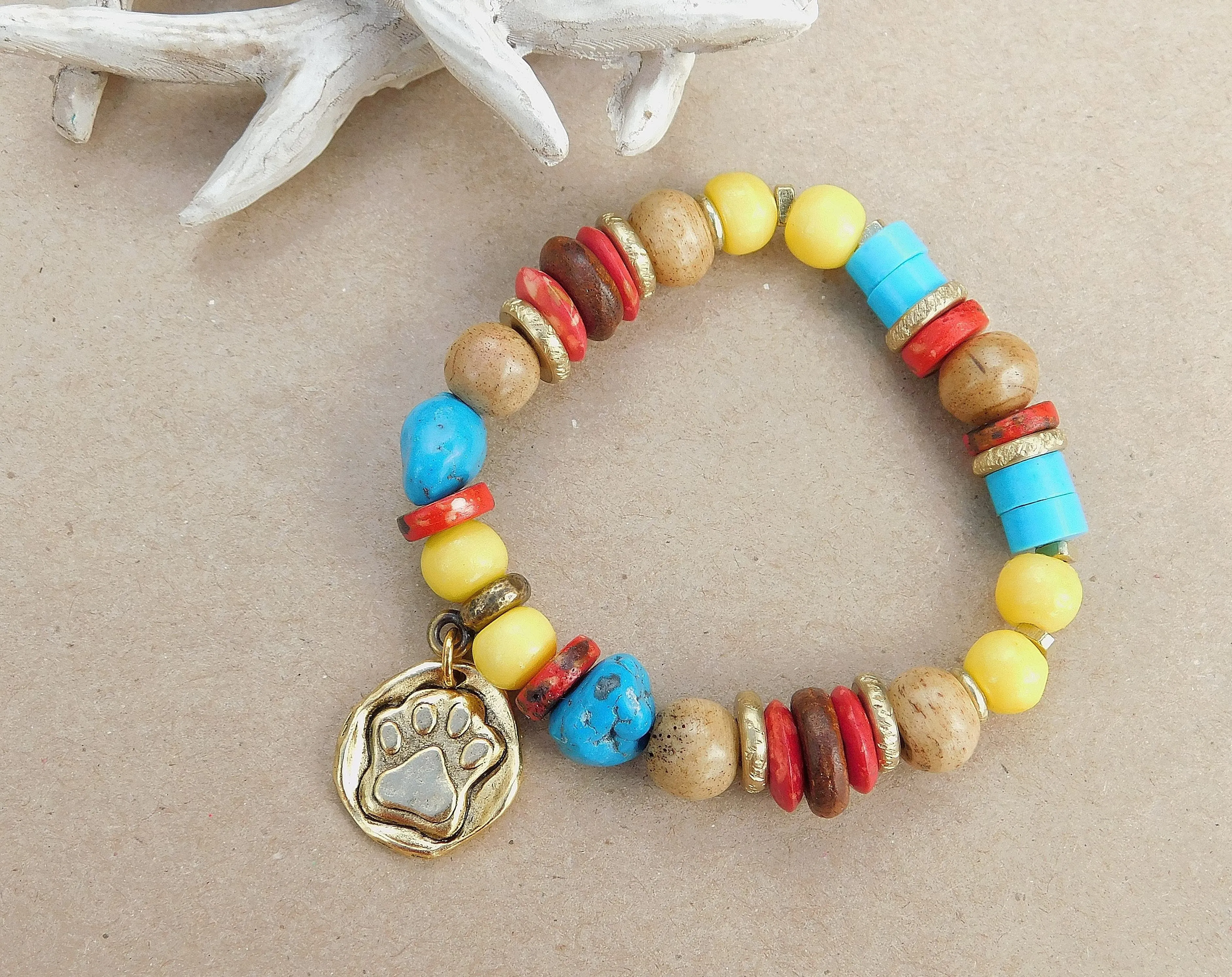 Colorful Turquoise FurBaby Charm Bracelet