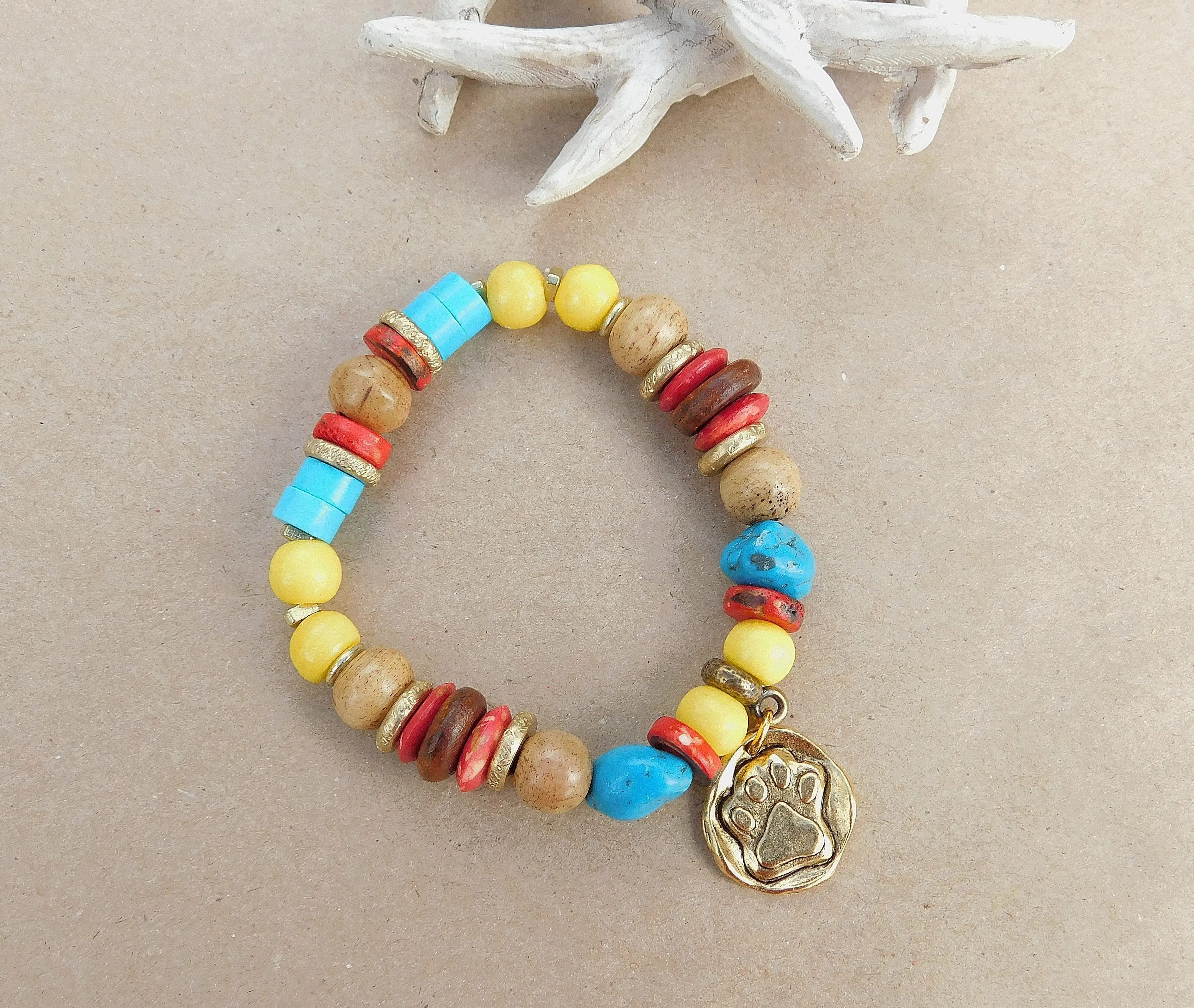 Colorful Turquoise FurBaby Charm Bracelet