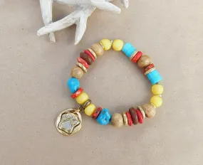 Colorful Turquoise FurBaby Charm Bracelet