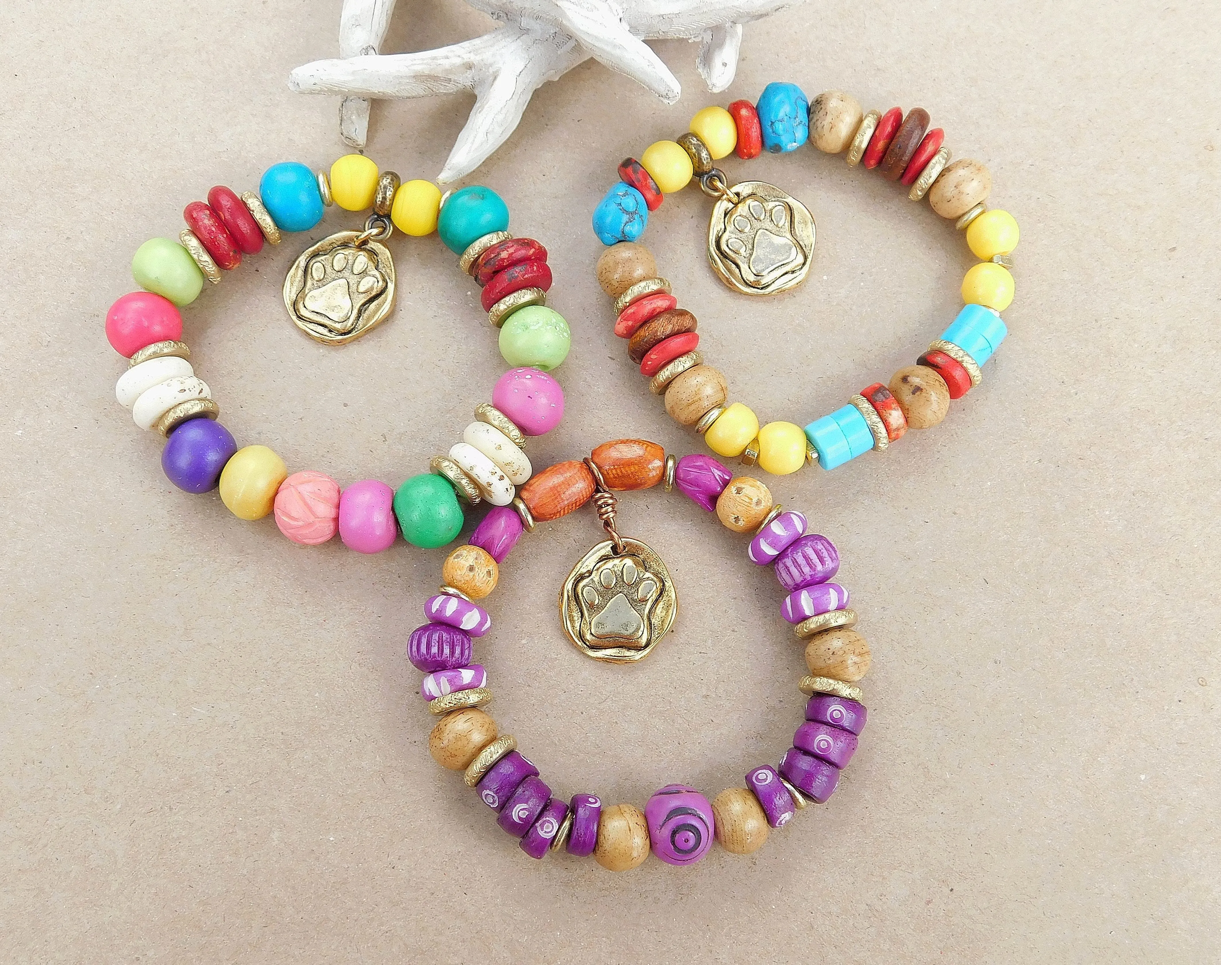 Colorful Turquoise FurBaby Charm Bracelet