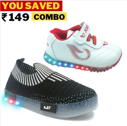 Combo of Slip-On Sports LED Shoes