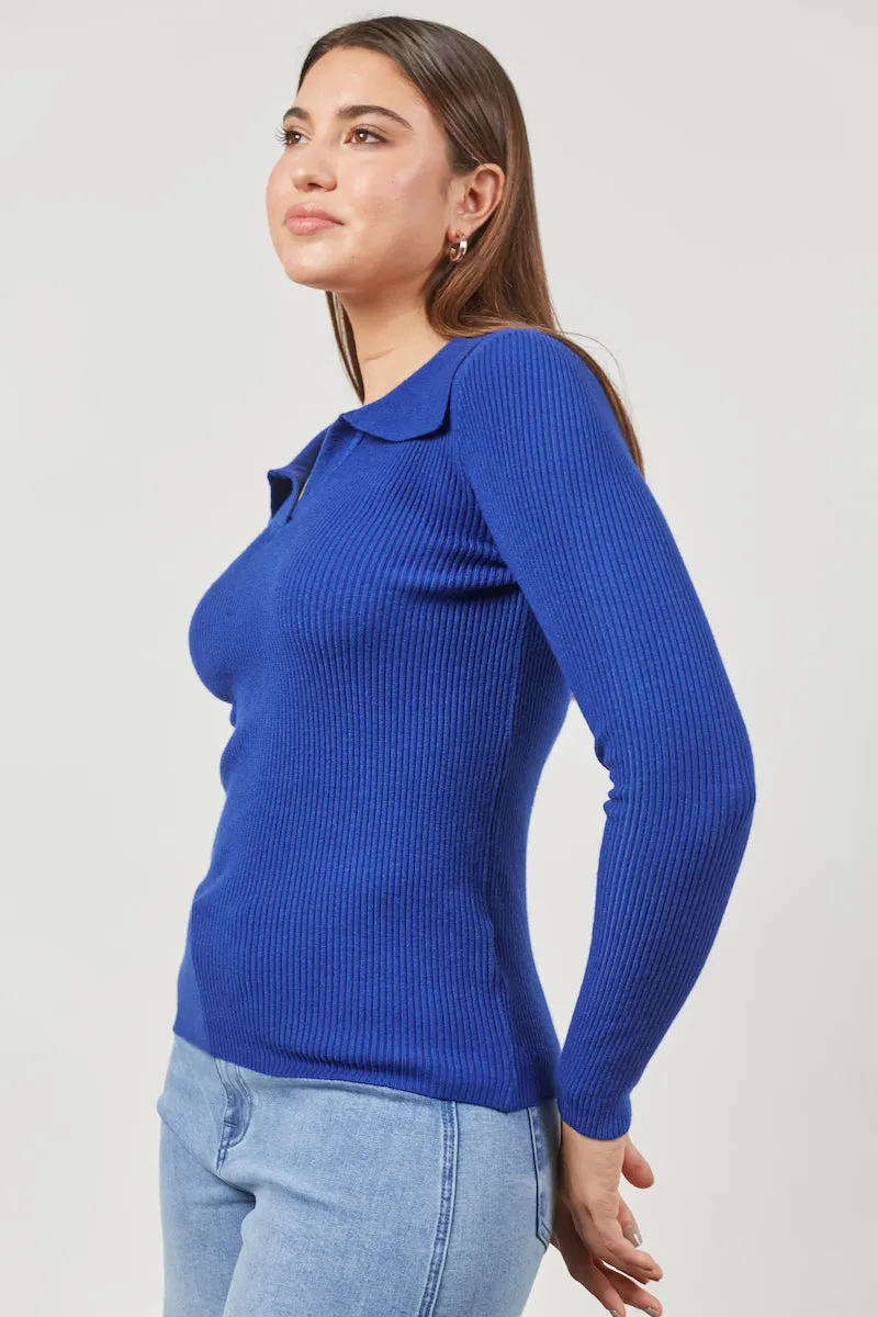 Cosmo Knit Top, Cobalt