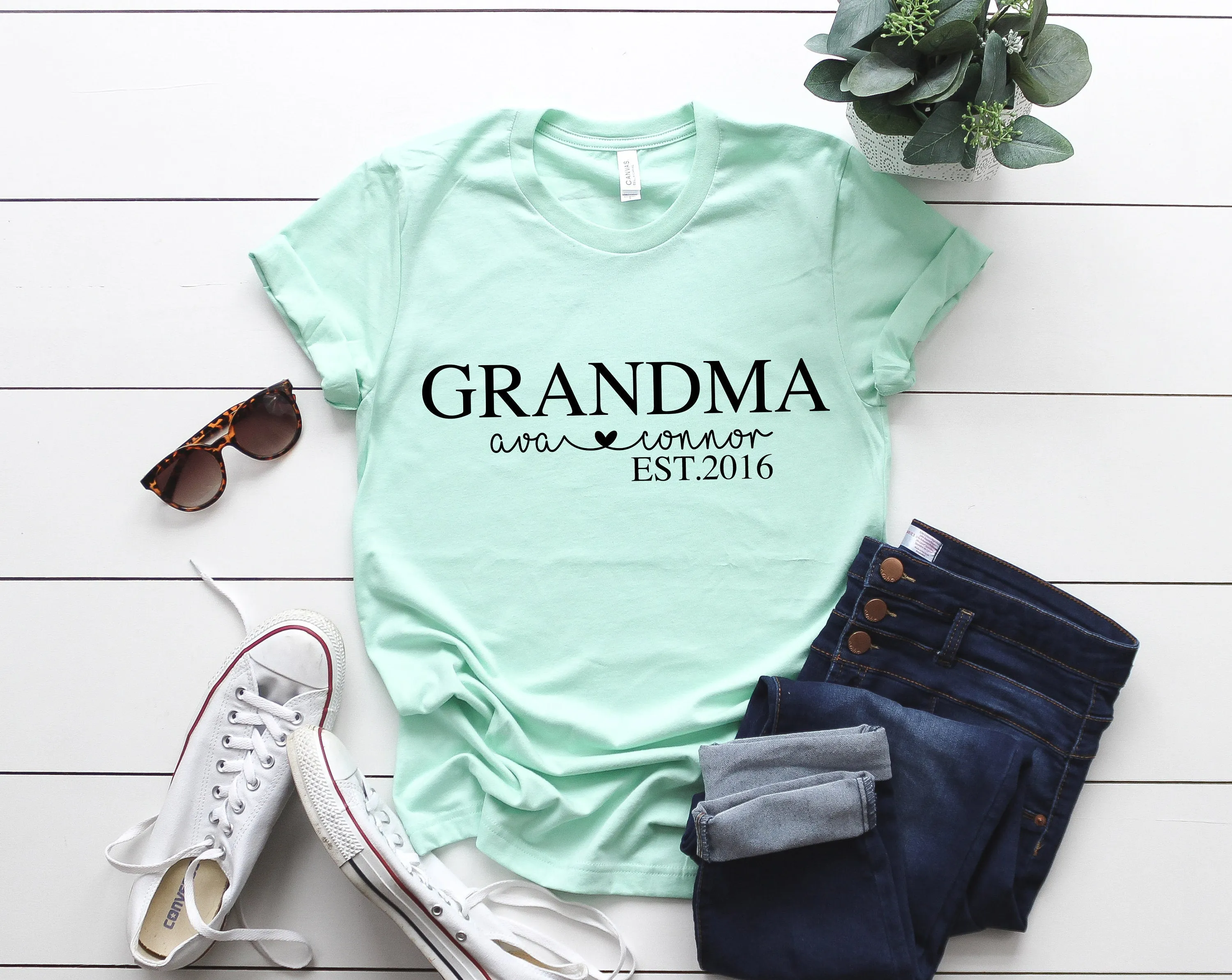 Custom gift from grandchildren, Mothers day gift, Birthday gift for grandma, Proud Grandma shirt, Woman's shirt, Gift for Mother's day