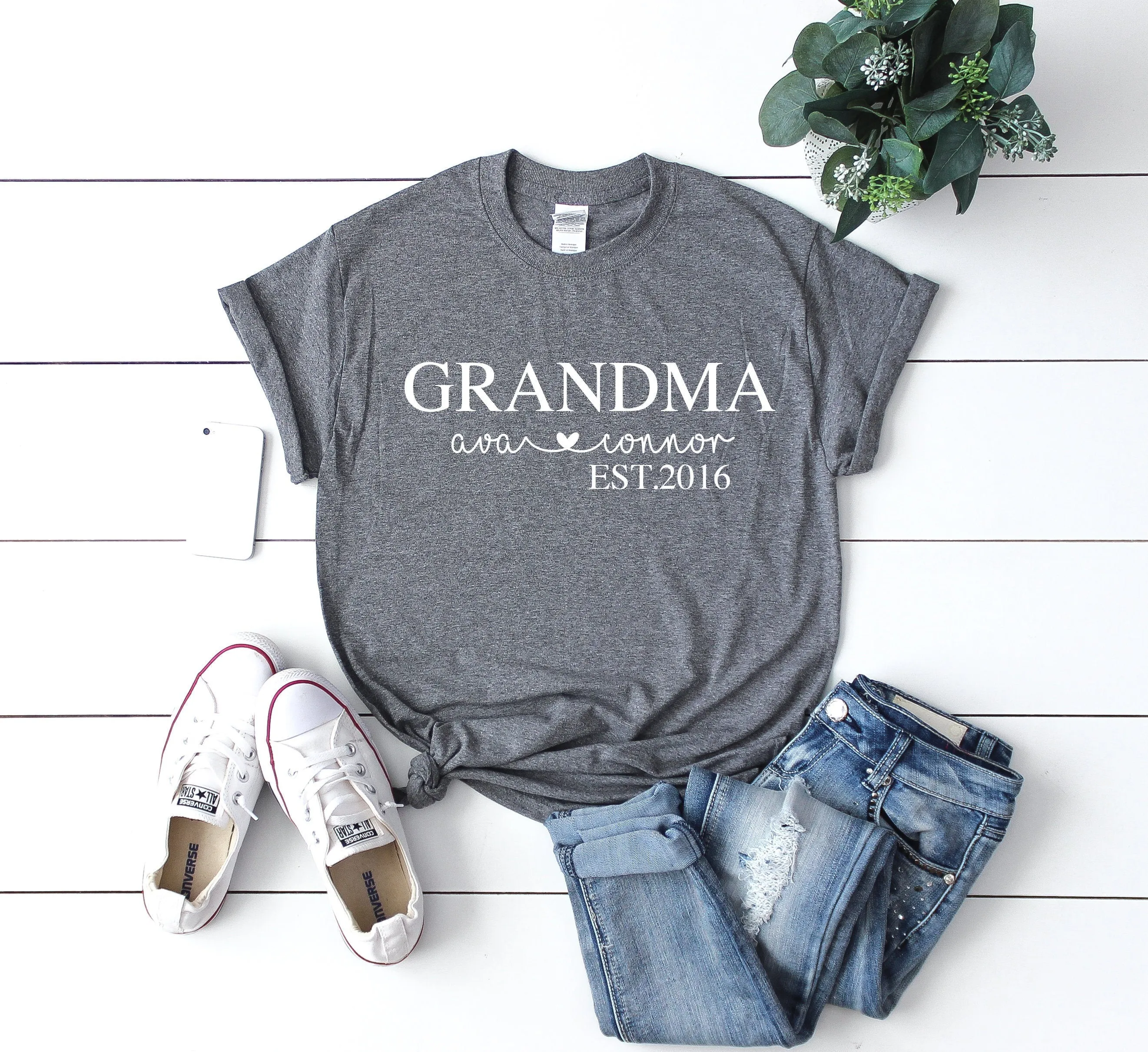 Custom gift from grandchildren, Mothers day gift, Birthday gift for grandma, Proud Grandma shirt, Woman's shirt, Gift for Mother's day