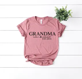 Custom gift from grandchildren, Mothers day gift, Birthday gift for grandma, Proud Grandma shirt, Woman's shirt, Gift for Mother's day